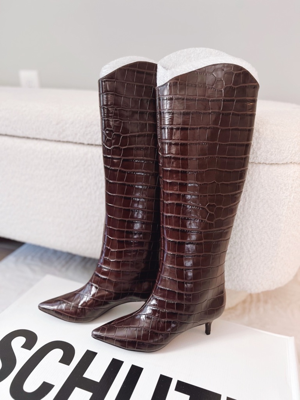 SCHUTZ 5 NIB $278msrp Women's Maryana Lo Leather Boot - Picture 3 of 9